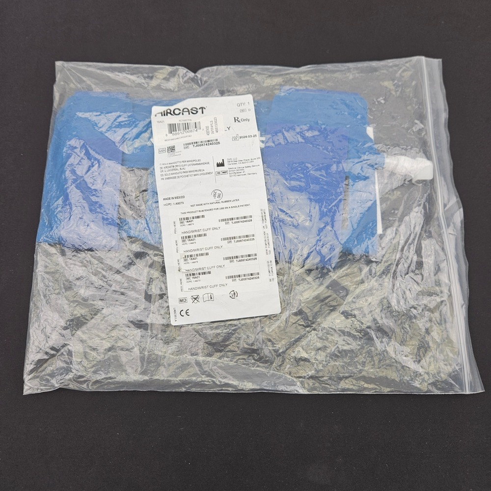 Aircast Cryo Cuff Hand Wrist Cold Therapy Wrap Universal Blue 16A01 New
